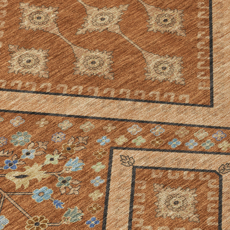 Machine Washable Indoor/Outdoor Chantille ACN2459 Casual Rug, 3' x 5', Paprika