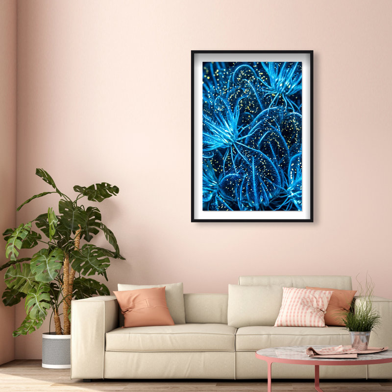 Neon garden Shadowbox Abstract Print by Oliver Gal, Black Frame, 10 x 15, 25.5"H x 17.5"W, Black Shadowbox