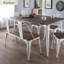 Banc de salle à manger, banc de hall d'entrée avec dossier, banc de salle à manger en métal de style campagnard, banc industriel à 3 broches style rustique Mid-Century, avec siège en bois, dossier amovible, blanc