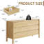 Commode 6 tiroirs, commode double en bois de noyer avec grand rangement pour chambre à coucher, salon-1740372699