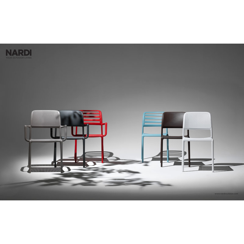 Geertruidenberg Stacking Patio Dining Armchair with Cushion, Bianco