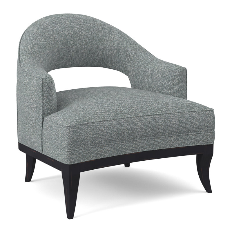 Fauteuil Mariposa, Ébène rétro, Mélange de polyester Maya cyan