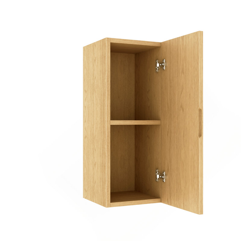 12" Wall-Mounted Floating Striped Bathroom Vanity Side Cabinet with a Door and a Shelf, (Suitable for BRON Bathroom Vanity)