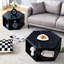 Table basse hexagonale moderne en noir. Choix de rangement fonctionnels. Différentes tailles. Facile à nettoyer. Structure stable, noir avec