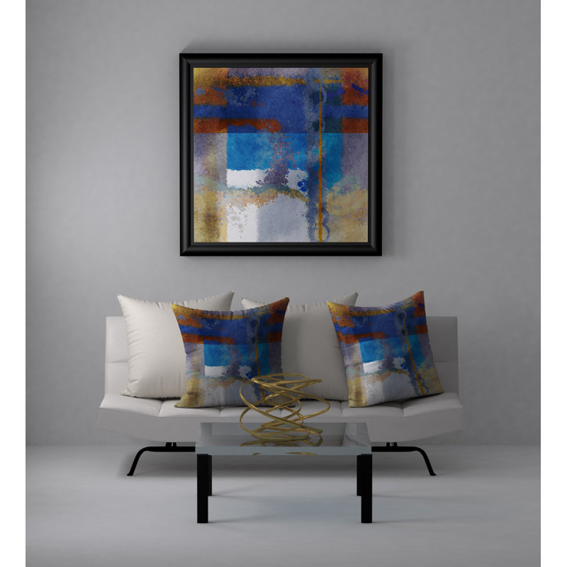 Abstract Reversible Throw Pillow, 18" x 18"