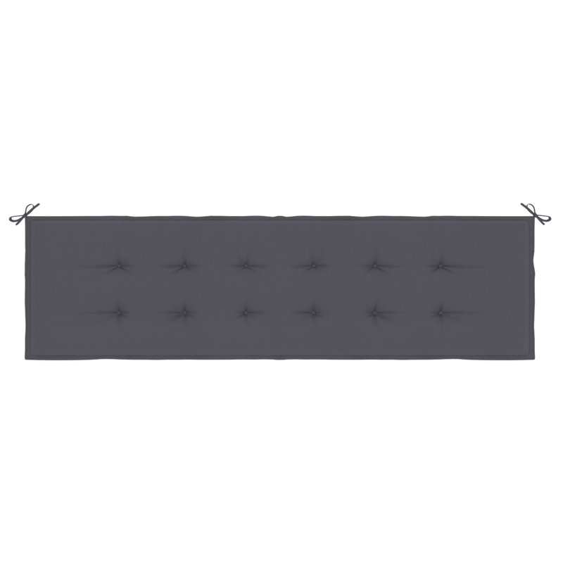 Outdoor Seat Cushion, Anthracite, 1.2" H x 70.9" W x 19.7" D