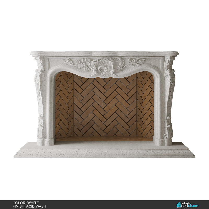 Josephine Fireplace Surround, Acid Wash/White