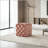 Square 16" Ottoman in Blush Pink Velvet by-1856273458