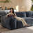 Blue Chenille Modular Modern sofa-23026199