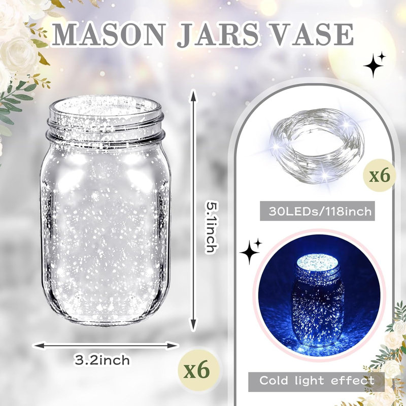 Ensemble de 6 pots Mason