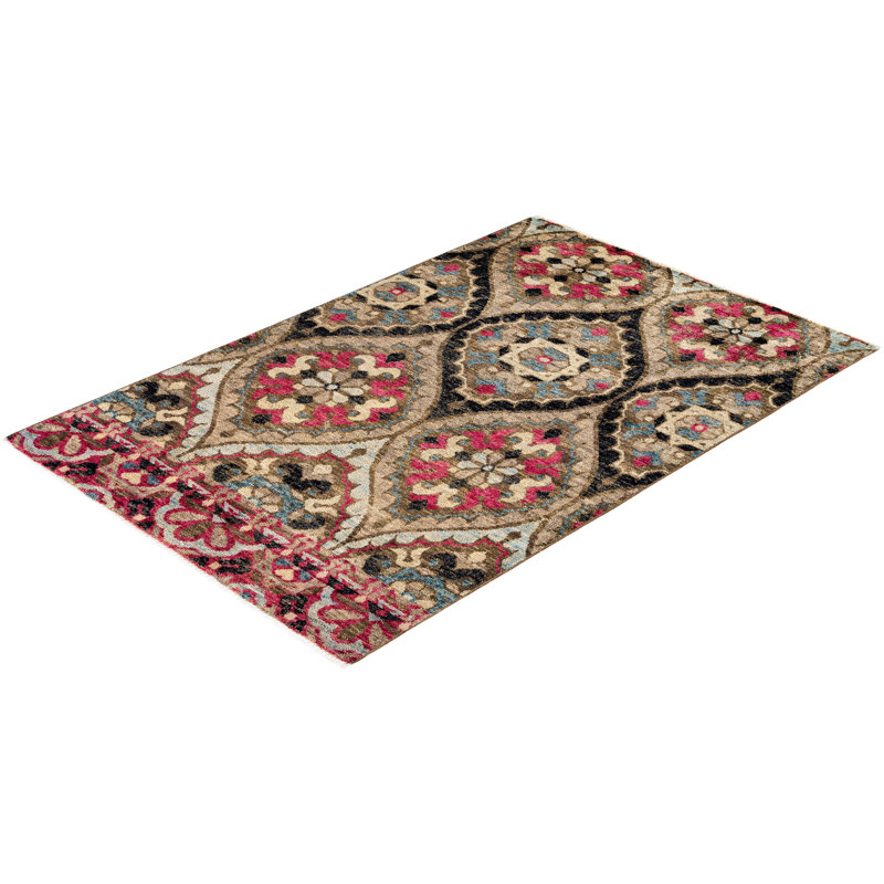 Contemporary One-of-a-Kind 4' 0" X 6' 0" Hand Knotted Area Rug