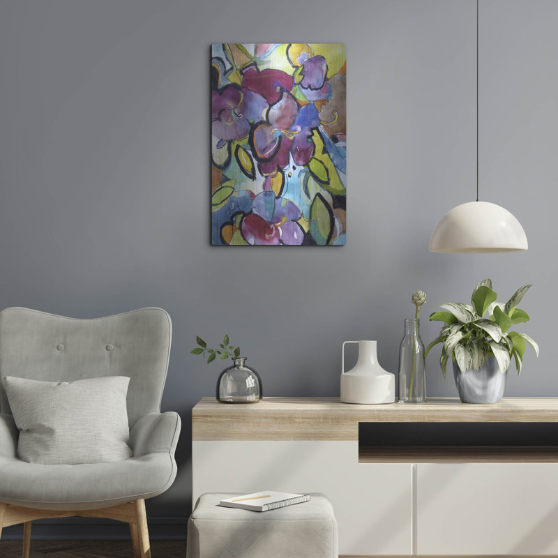 Art mural «Winter Purple» par Emily Weil, H 24 po x l 16 po