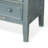 Rena Side End Table | 3 Drawers with Round Knobs | 28" Distressed Pebble Brown Mahogany Wood-105906774