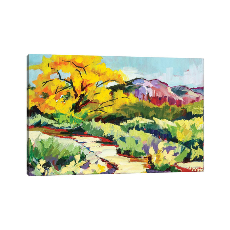 Path To Abiquiº by Maxine Shore - Wrapped Canvas Painting, 20.32 cm H x 30.48 cm W