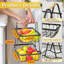 Panier à fruits à 2 niveaux pour la cuisine, bol à fruits amovible pour comptoir de cuisine, support de rangement en métal pour fruits et légumes, panier à fruits avec poignée en bois, organisateur de pain et collation