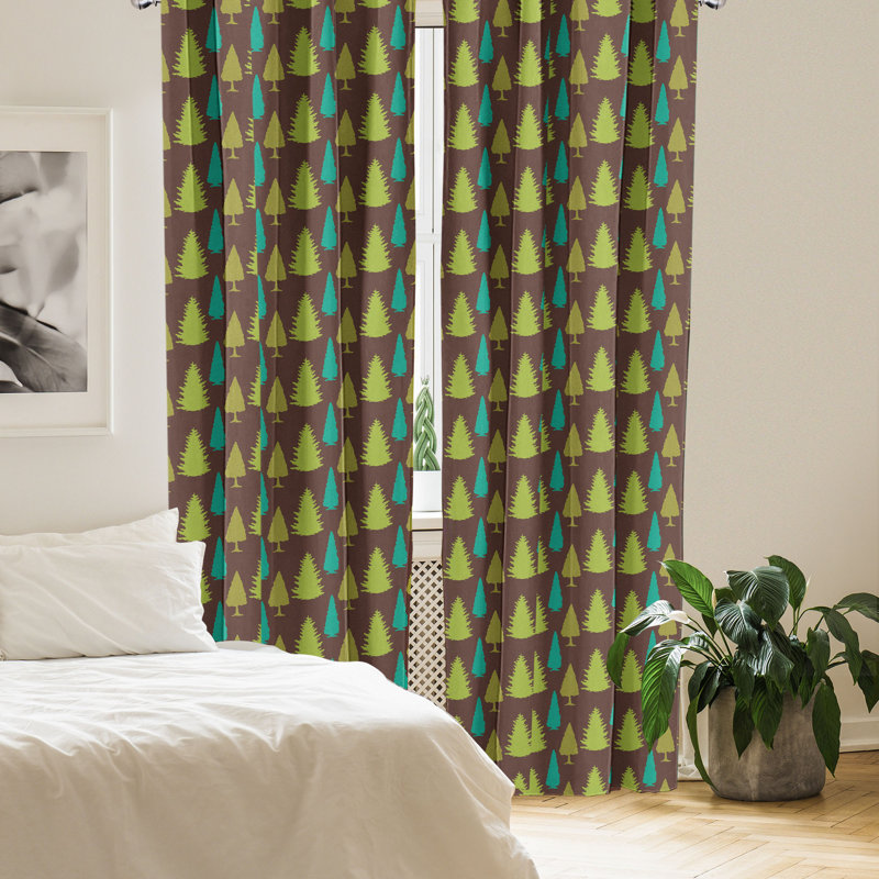 Rideaux 4 panneaux East Urban Home, L 56 po x L 63 po