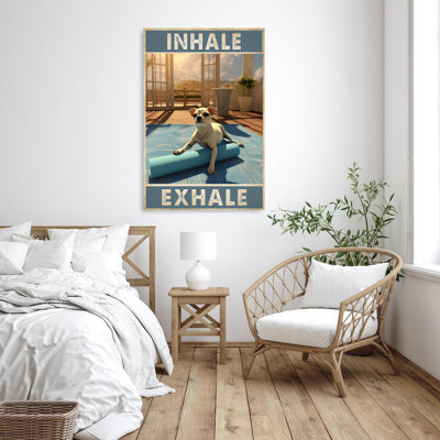 «Dog Inhale Exhale», impression rectangle 1 pièce Dog Inhale Exhale - impression rectangle 1 pièce, impression sur toile tendue