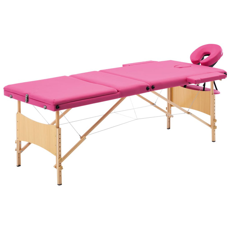 75.2'' Rectangular Adjustable Folding Table, Pink