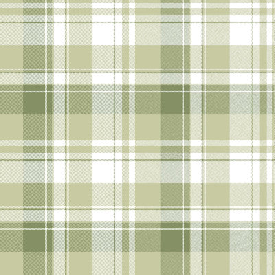 Blooming Garden Collection Tartan Plaid Wallpaper Roll