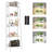 5-Tier Trapezoidal Bookshelf with Lighting and Touch Slider Control-498597032