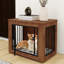 Caisse en bois pour chien, table de chevet avec verrou-828711453-828711452