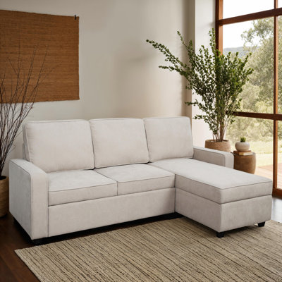 Razzak 3 Seater Linen Sofa Bed
