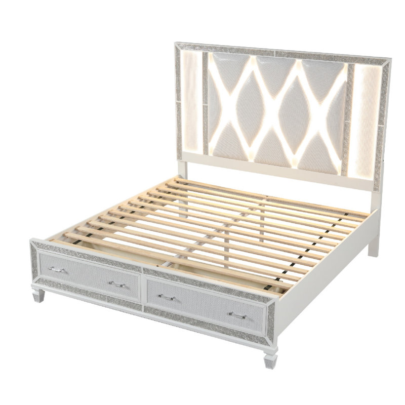 Grand lit de rangement Crystal