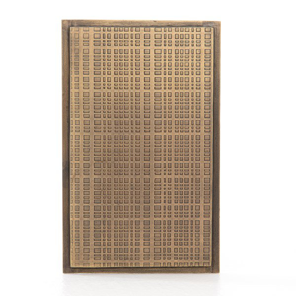 Element End Table, Antique Brass