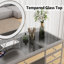 Ninian Vanity Dressing Table with 13-Drawers Glass top 130cm Wide-1409239128