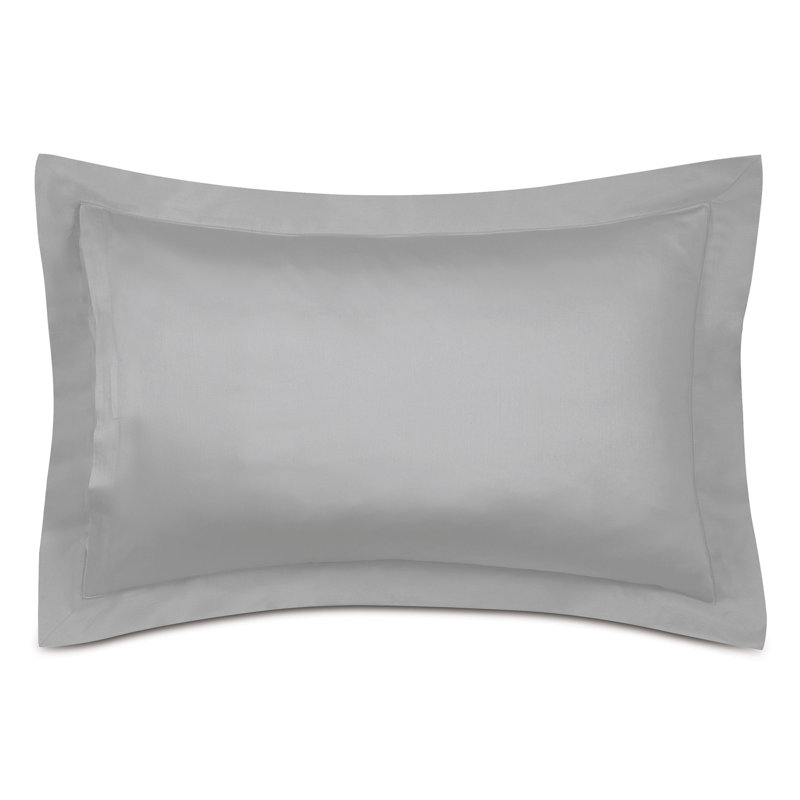 Deluca 100% Cotton Pillow Sham, Queen, Silver