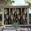4 pièces rideaux occultants à motif floral doré, installation de poteaux de poche, rideaux d'impression numérique pour salon, chambre à coucher, salle à manger, décoration intérieure, protection de la vie privée, réduction du bruit, isolation thermique-1142725928
