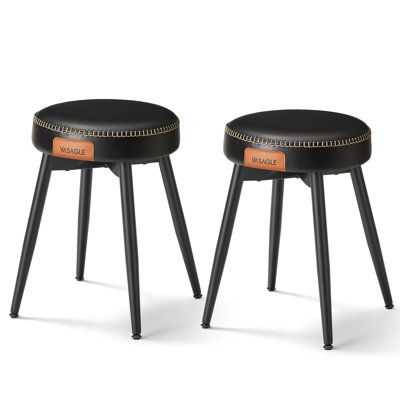 Cantrall Yes Leather Bar Stool with Steel Frame