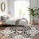 Premium Machine Washable Prisco Black Rug