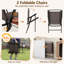 Ensemble de mobilier de bistro extérieur 3 pièces avec trou de parasol de 1,57 po