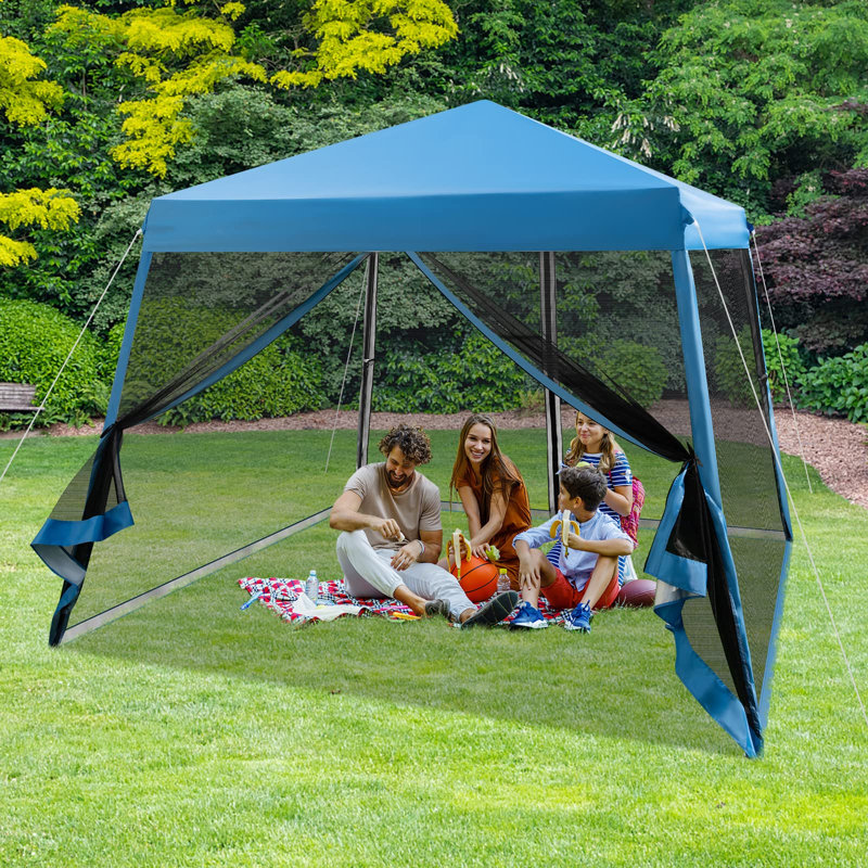 3m x 3m Metal Pop Up Gazebo, Blue