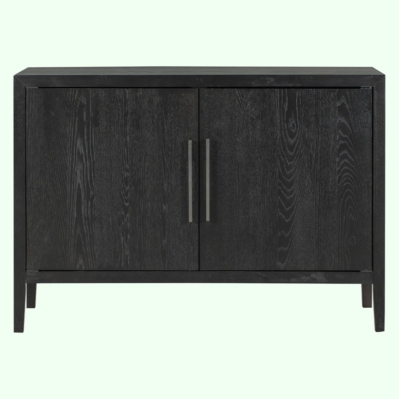 Rustic Storage Cabinet Sideboard, Black