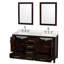 Sheffield 60" Freestanding Double Bathroom Vanity with Quartz Top with 24" Mirrors-149999978-149974014