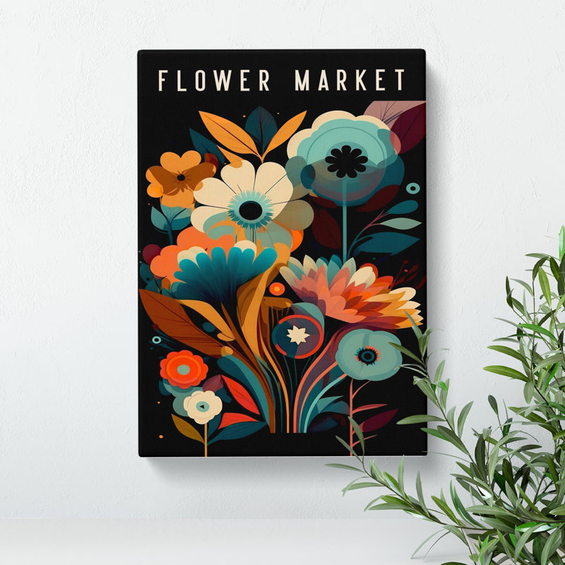 Modern Flower Market Exhibition No.11 - Wrapped Canvas, 91cm H x 60cm W x 3cm D