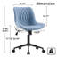 Fauteuil de bureau pivotant sans accoudoirs en similicuir rembourré et imperméable-938714780