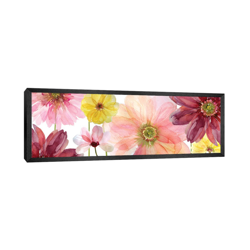 Pop Of Pink II by Carol Robinson - Panoramic Print on Canvas, Black Framed, 121.92 cm H x 40.64 cm W