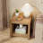 Farmhouse rectangle End Table with Open Shelf