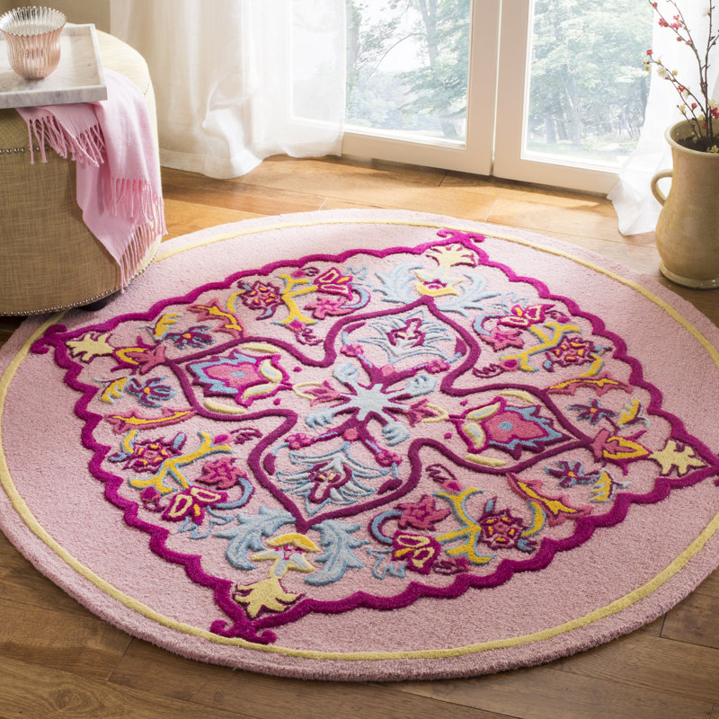 Blokzijl Hand Tufted Wool Oriental Rug, Round 5'