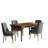 Julia 5-Piece Farmhouse Four Leg Dining Set-1238498050-1238498054