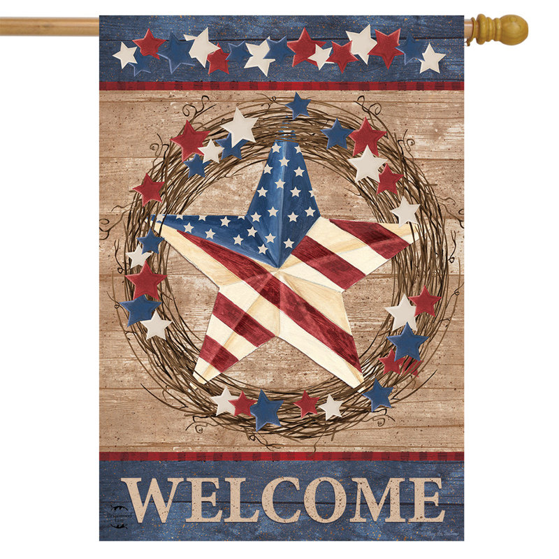 Drapeau de la maison patriotique Americana Barnstar