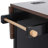 54.9" Kitchen Island With Drop Leaf, Power Outlet, Kitchen Storage Cart With 4 Door Shelves, Cross Barn Doors & Visual Glass Door, Rolling Kitchen Island On 4 Wheels For Kitchen, Dining Room,Black-147441142