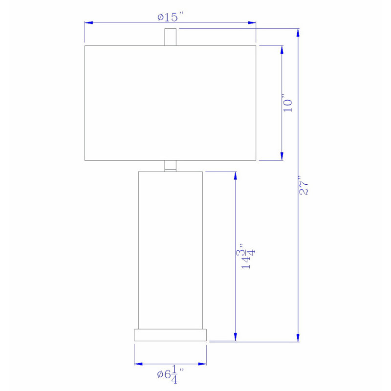 Lampe de table 27 "gris Semund