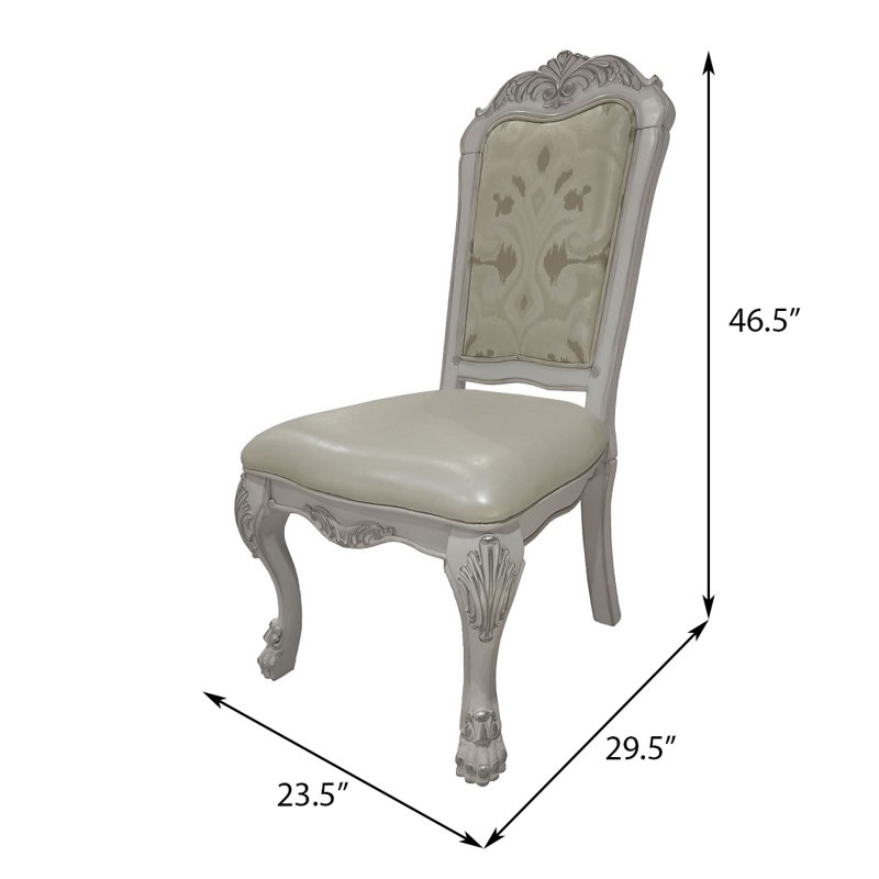 Ensemble de 2 chaises d'appoint en os et gris Adison