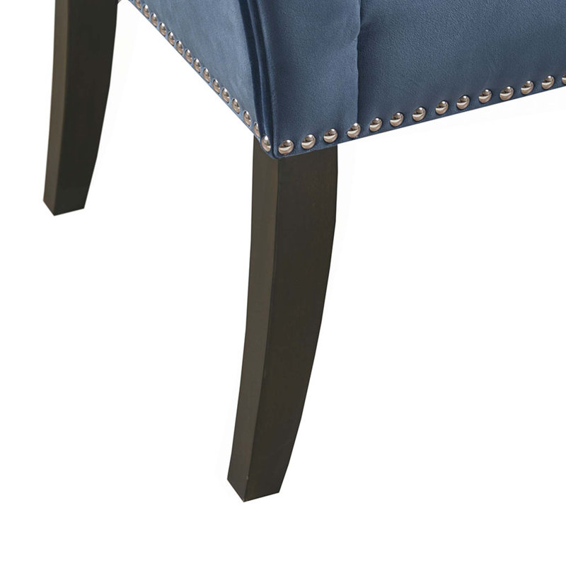 Dalice Upholstered Bench, Blue, Black