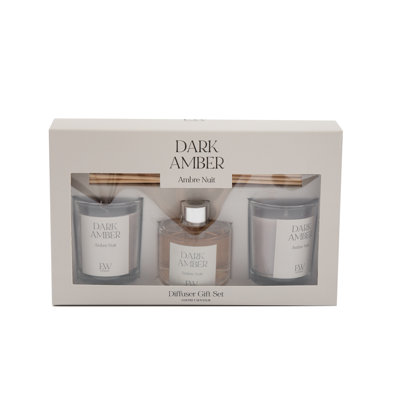 Geko Woodsy Scented Unscented Flameless Jar Candle with Glass Holder