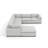 7-Piece Minimalist Modern Soft-Upholstered Sectional With Ottoman